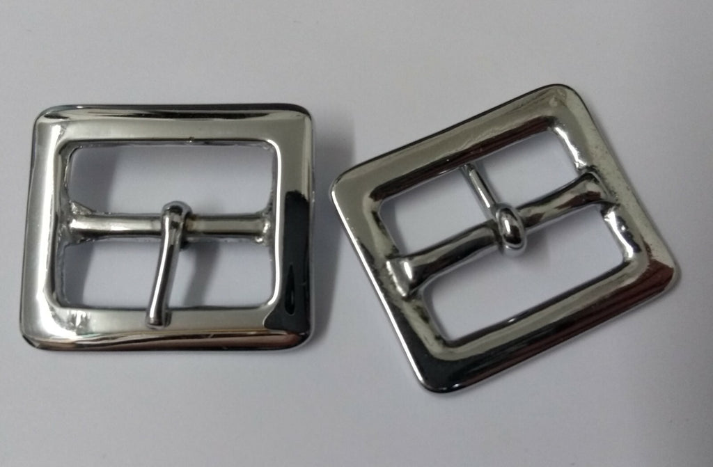 Genuine British Issue 1" Chrome Plated Single Prong Buckles X2 STD46