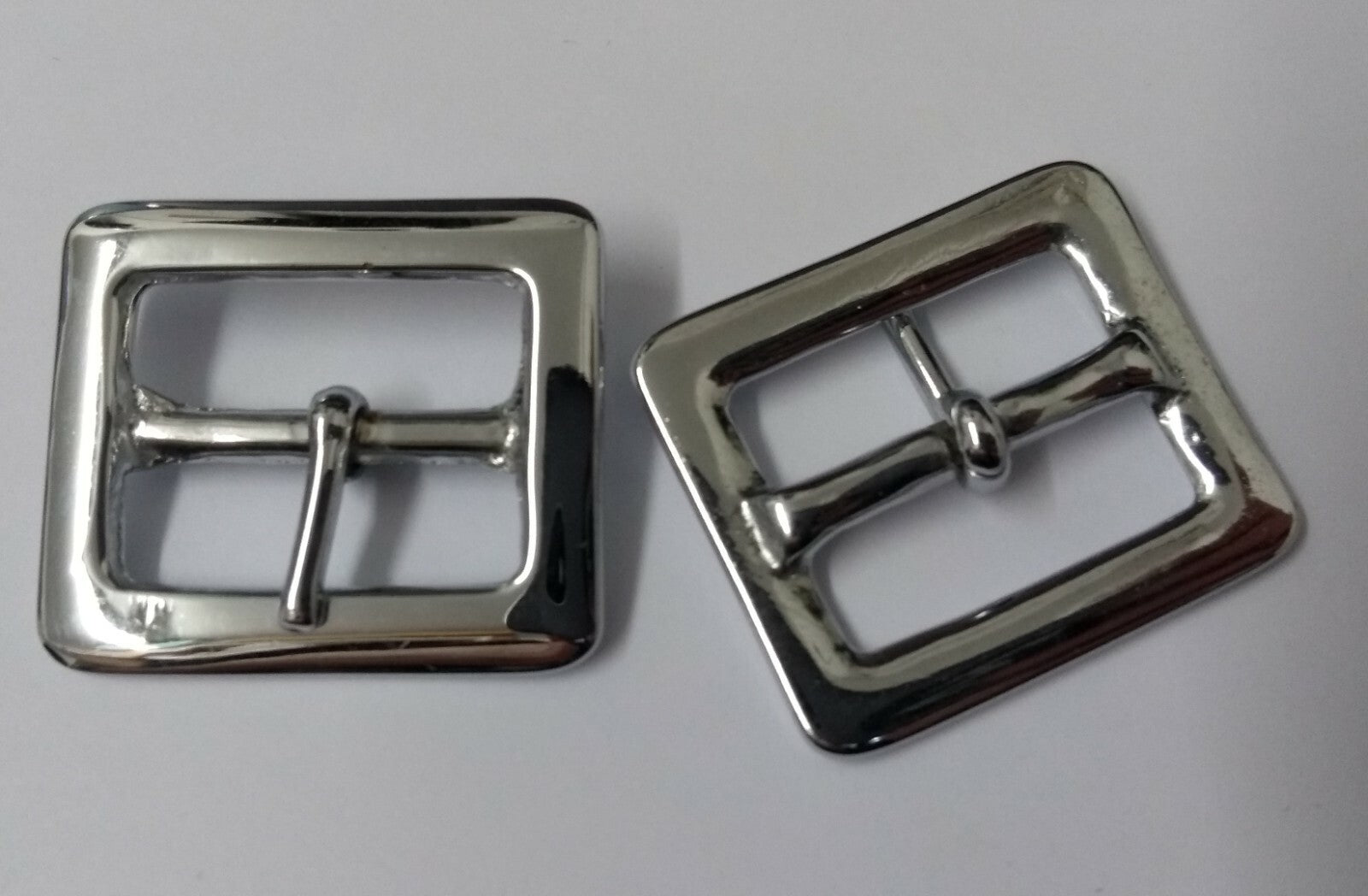 Genuine British Issue 1" Chrome Plated Single Prong Buckles X2 STD46