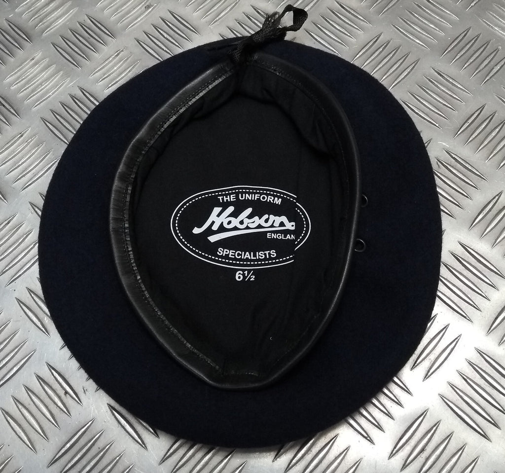 Navy Blue Beret Wool Genuine Hobson London Manufactures Sample 6 1/2