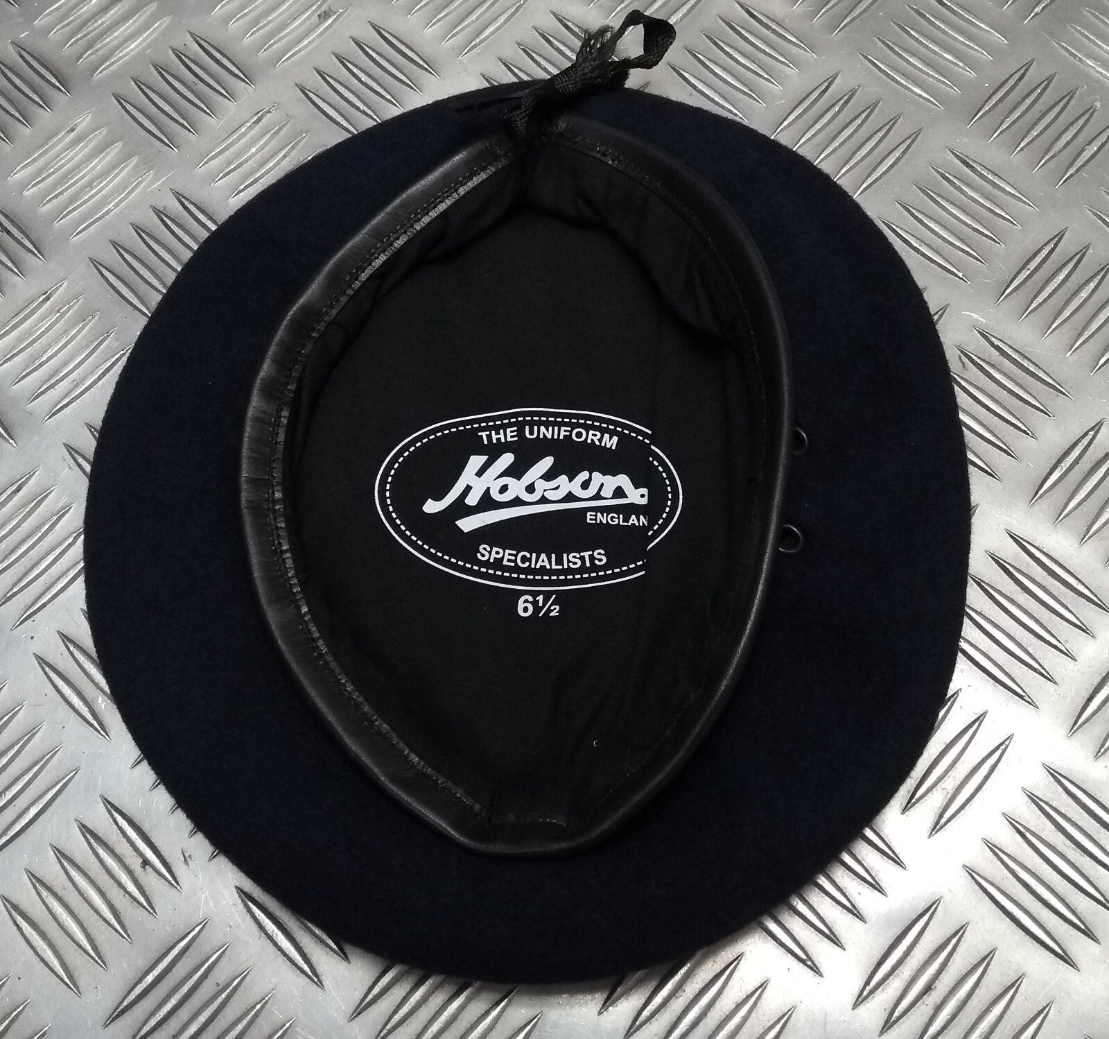 Navy Blue Beret Wool Genuine Hobson London Manufactures Sample 6 1/2