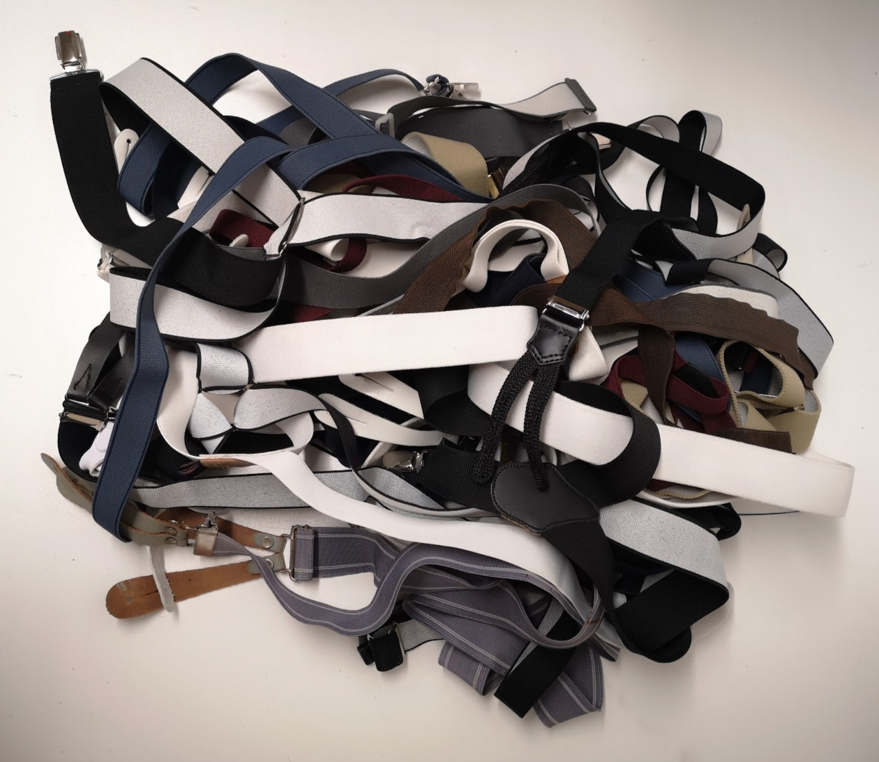 Various Clip-On / Button Elastic Braces / Suspenders Adjustable