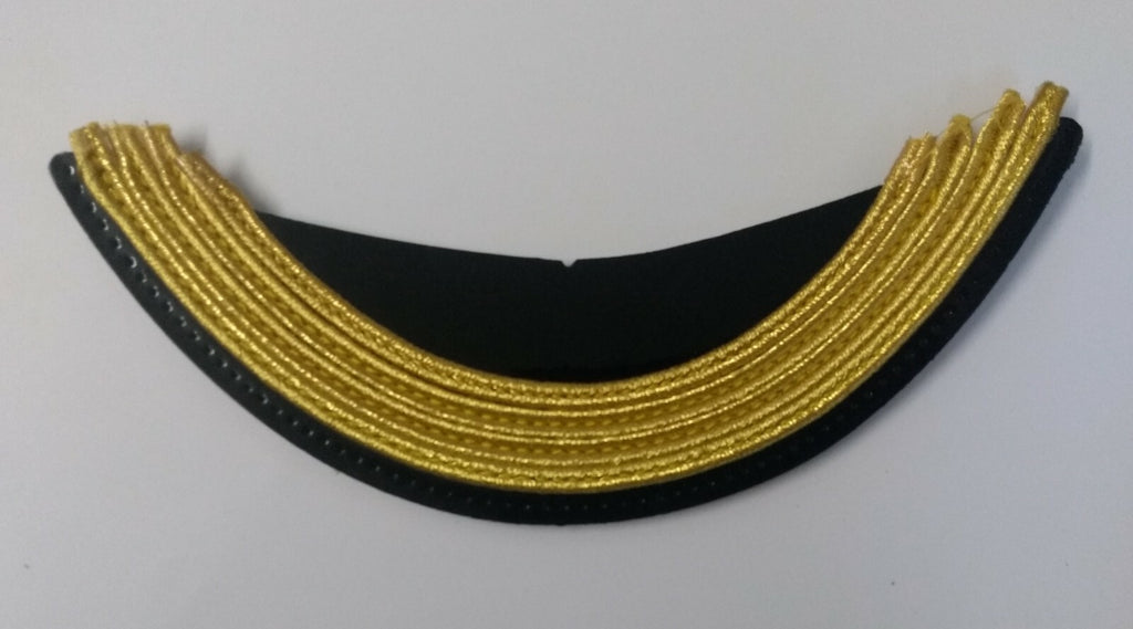 British Made 4 Row Officers Russia Braid Mylar Dress Cap Peak