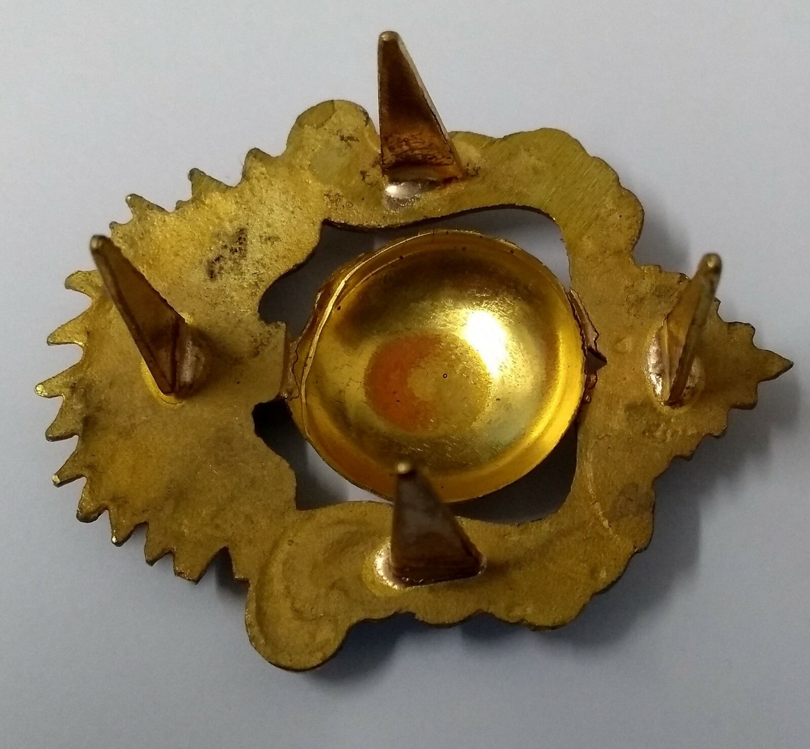 Vintage Cross Belt Army Ceremonial Decorative Buckle Tip Slide & Insignia Set