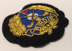 Decorative Wire Braided Embroidered Sport Badge on Black Felt Birdie Golf