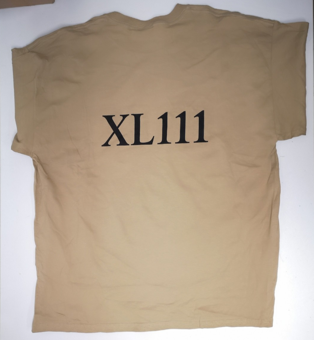 OP Cotton T-Shirt TELIC FEB 03 Symbol Beige Sand Colour Size XXL