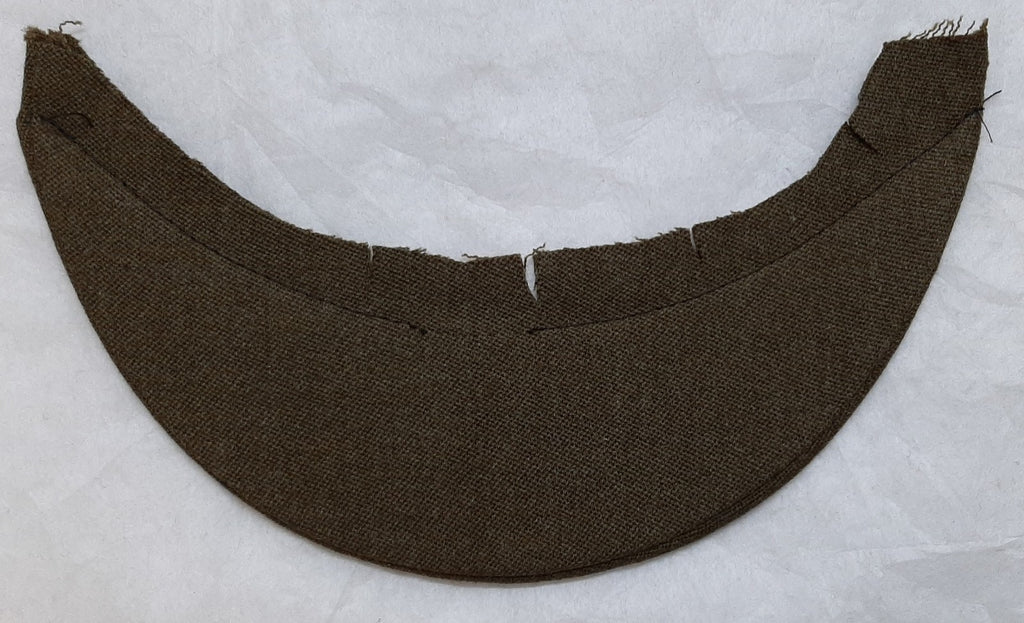 Army Dress Hat British Replacement Peak Khaki Green Cloth NOS