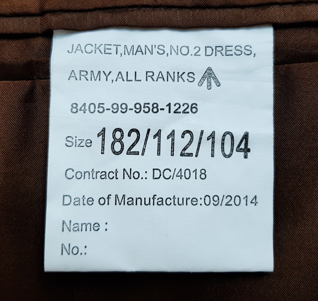 British Army King's Division Band Drum Major Insignia No2 Dress Fad Jacket All Ranks 112cm
