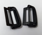 Genuine Vintage Black Waist Adjuster Metal Subdued Buckles 1 X Pair NOS