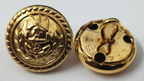 Nigerian Navy Style Buttons Naval Insignia Officers Ring Back 15mm X2