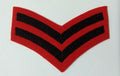 British Army Gurkha Corporal Chevrons On Scarlet Felt Ranks Stripes