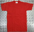 Genuine German 100% Cotton Red Short Sleeve V-neck T-shirt Medium - NEW