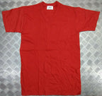 Genuine German 100% Cotton Red Short Sleeve V-neck T-shirt Medium - NEW