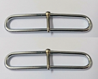 Nickel Plate Parade Belt Prong Slider Adjuster x 2 2 1/2" NEW