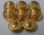 Royal Crown Buttons British Issue 36L With Lined Background X8 ASBT239