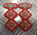 Genuine Issue Officers Braided 2 Pip & Eagle Insignia patches L & R