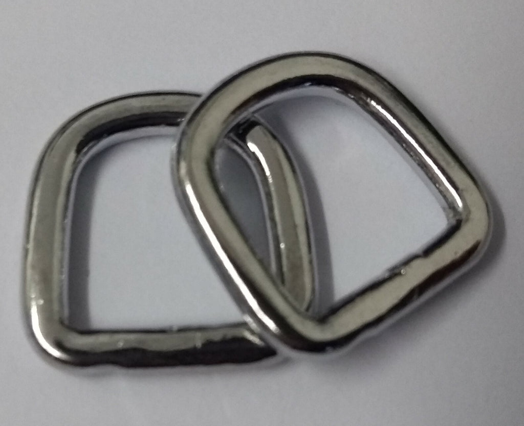 3/8" Chrome Plated Small D Rings x4 Pieces