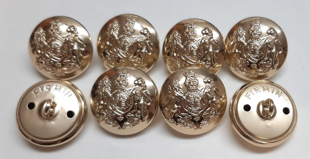 British Army The Royal Coat of Arms General Service Buttons 40L x 8 - NEW