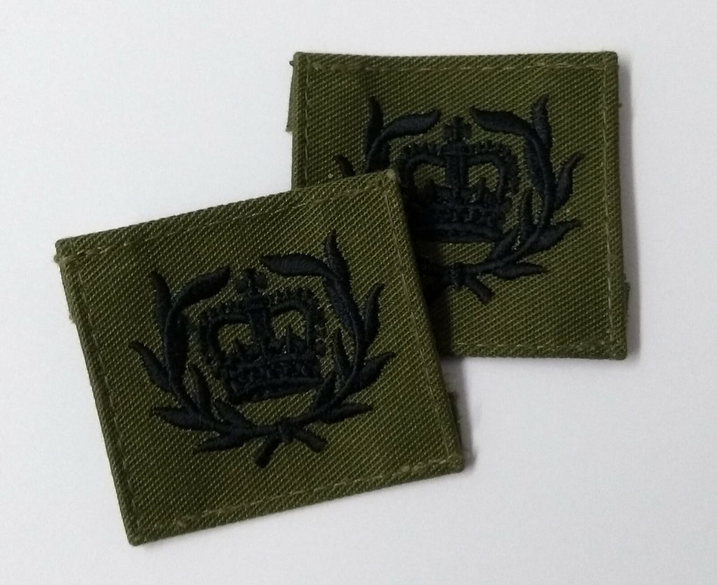 Genuine British Royal Marines CQMS QMSI Green Patch Olive Drab RM X2 ASPS276