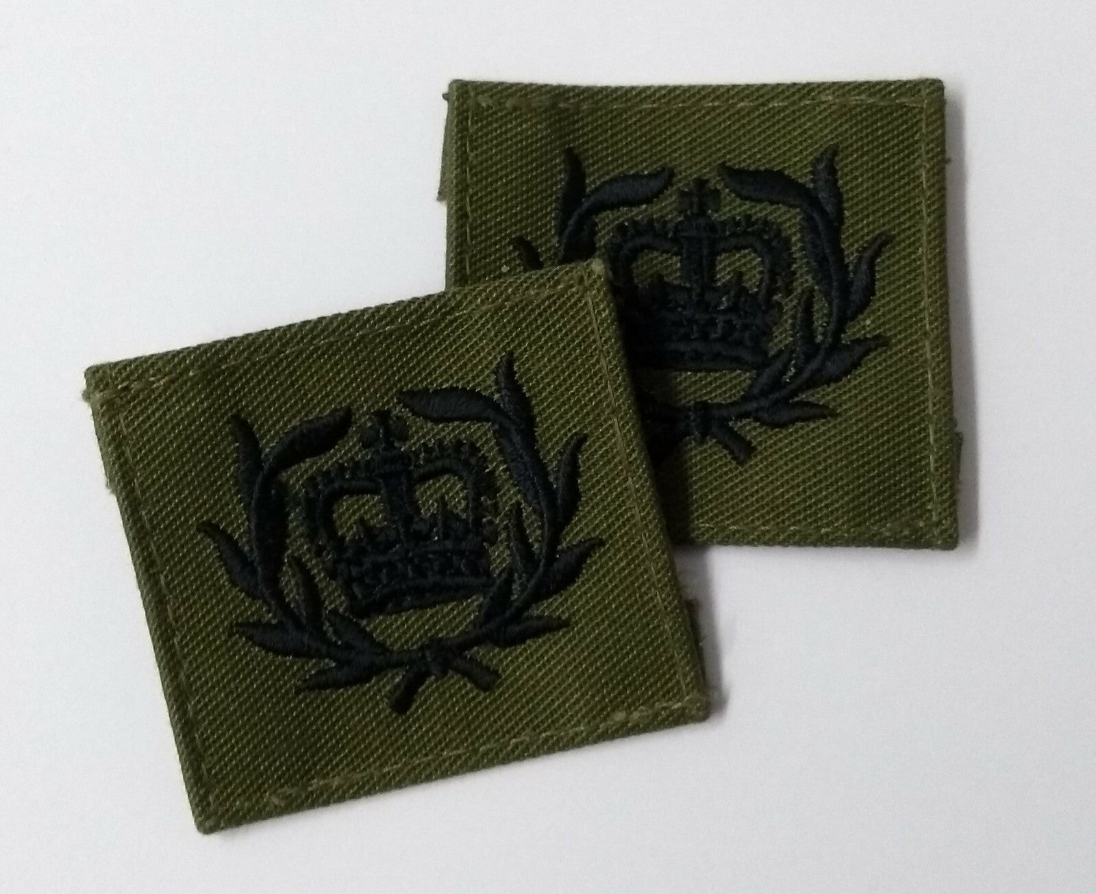 Genuine British Royal Marines CQMS QMSI Green Patch Olive Drab RM X2 ASPS276