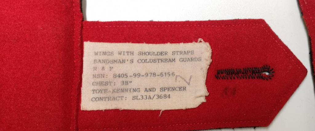 Coldstream Guards Shoulder Wings with Straps Ceremonial Bandsman British Army