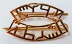 Abu Dhabi Security Force Genuine Obsolete Shoulder Titles With Fixing Split Pins