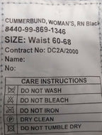Genuine British Royal Navy WRNS Issue BLACK Cummerbund Naval RN Ceremonial