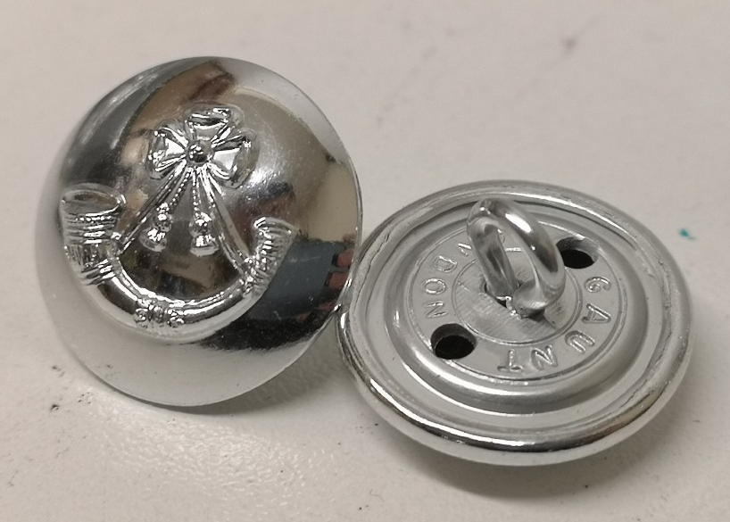 Light Infantry insignia Buttons Chrome / Silver 30L x4