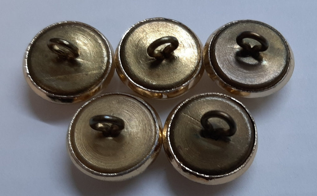Vintage Army Buttons British Artillery Kings Crown Insignia Ring Backed Buttons