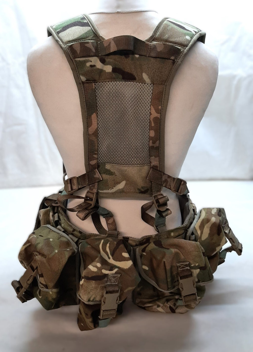 Airborne Army Webbing MTP British Assault Camo Belt Yoke & Osprey Pouches (8)