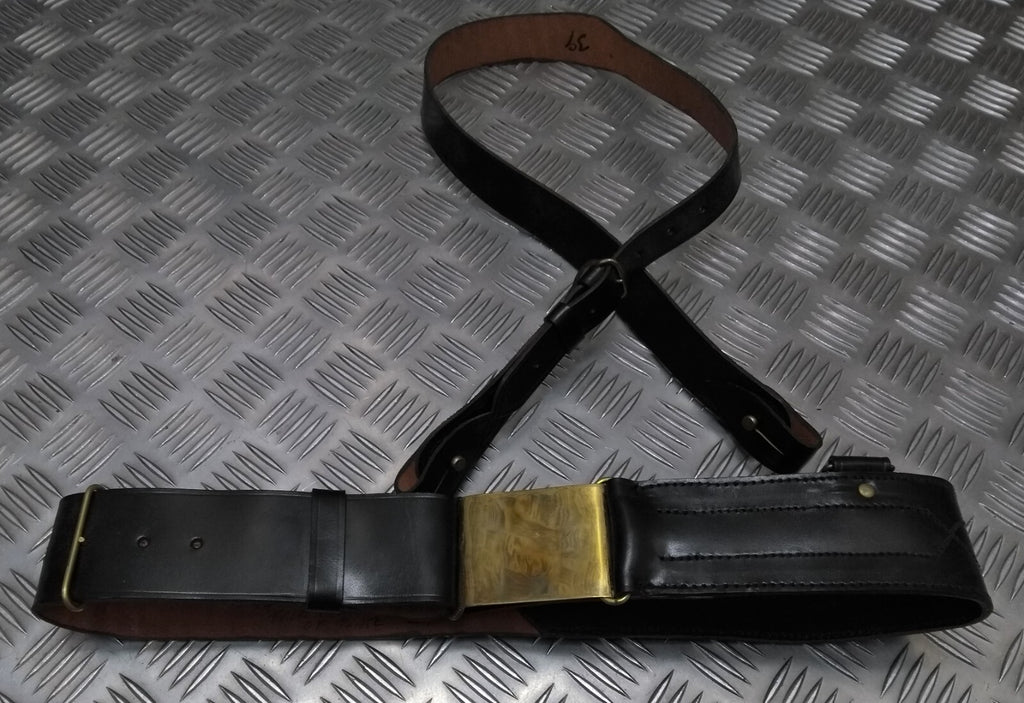 Leather Sam Browne Belt & Cross Straps With Plate Buckle Hobson & Sons Sample