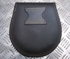Genuine British Issue Brown Leather Day Sporran / Purse With Strap