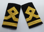 Naval Style Shoulder Slides / Boards Gold Lace Navy NEW