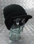 Black Peak / Peaked Beanie Hat / Radar Cap - One size - BRAND NEW