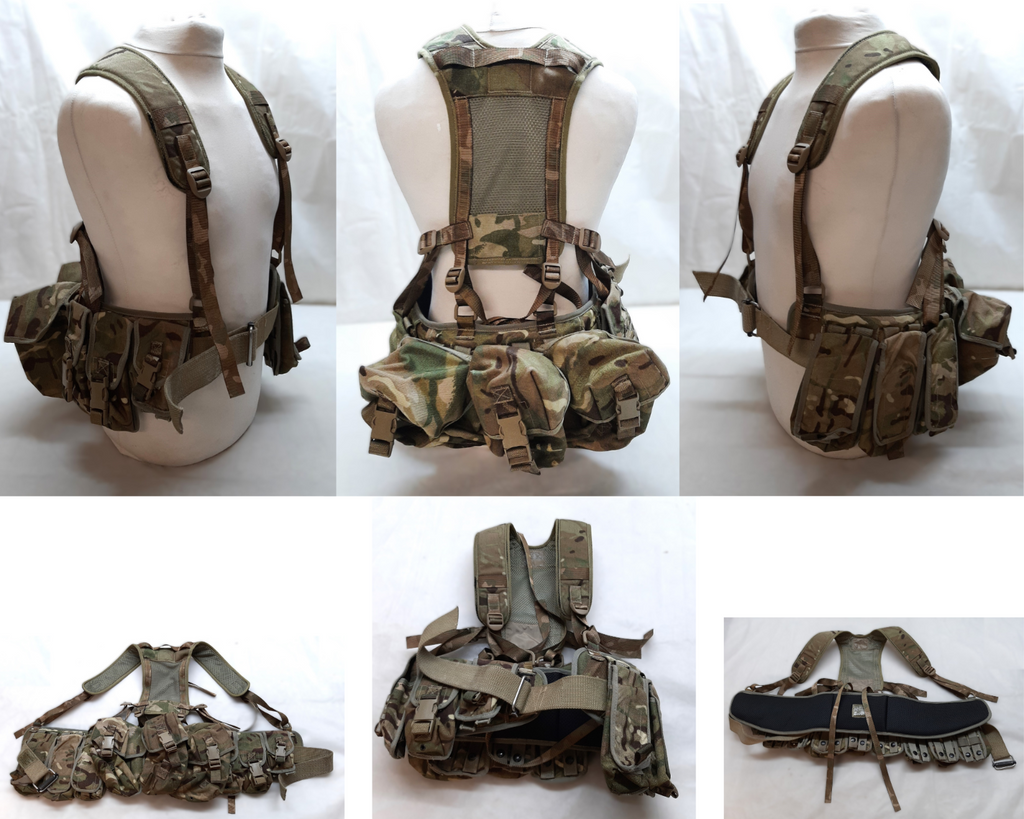 Airborne Army Webbing MTP British Assault Camo Belt Yoke Osprey IVA Pouches (9)