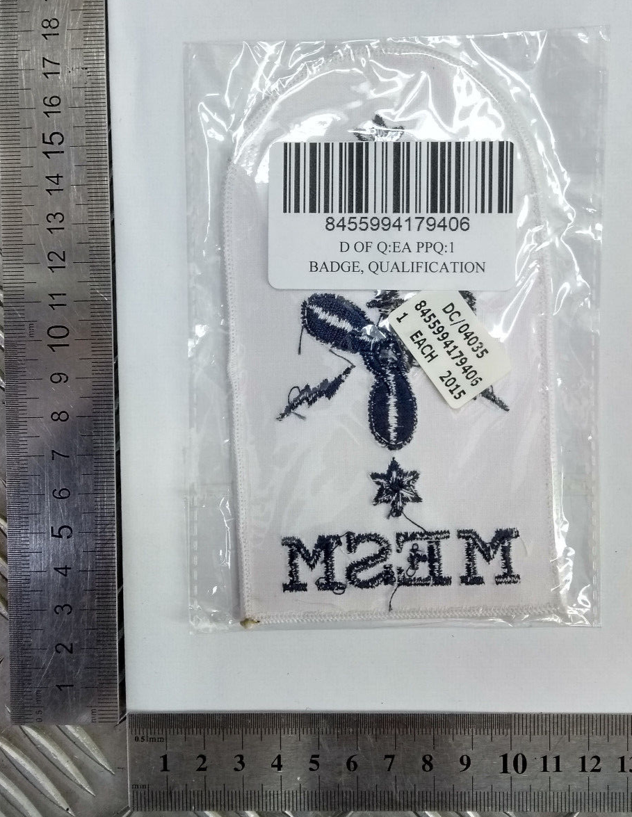 Royal Navy Marine Engineering Submarine MESM Blue on White Qualification Patch