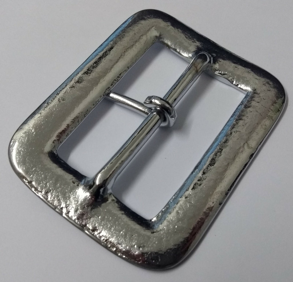 2 1/4" Buckle Hi Sheen Chrome Single Prong For Leather / Canvas Belts