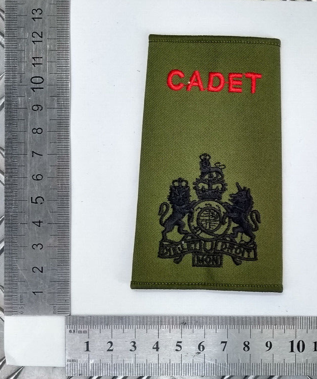 Genuine British Army OD Green Cadet Warrant Officer Class 1 Rank Slide - NEW
