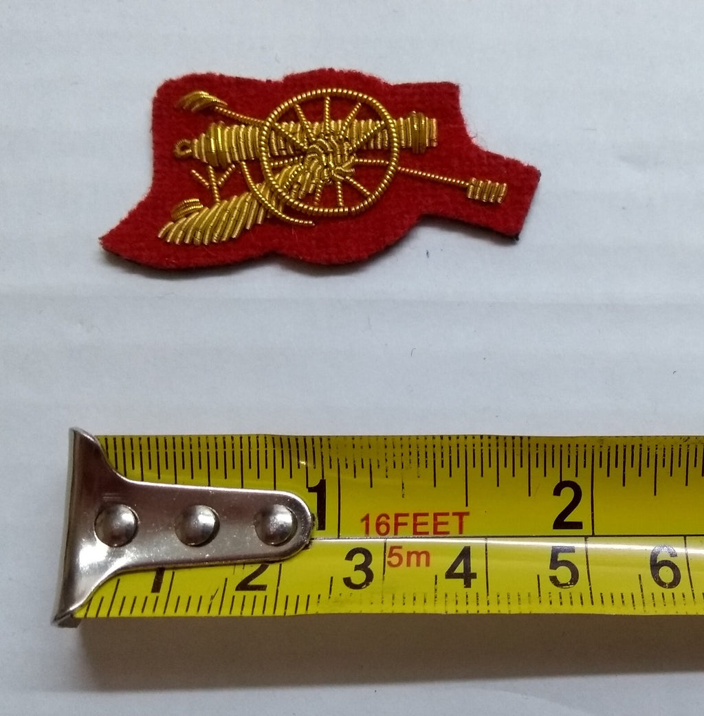 Mess Kit Badge R A Artillery British Army Red Felt Hand Embroidered Arm Patch