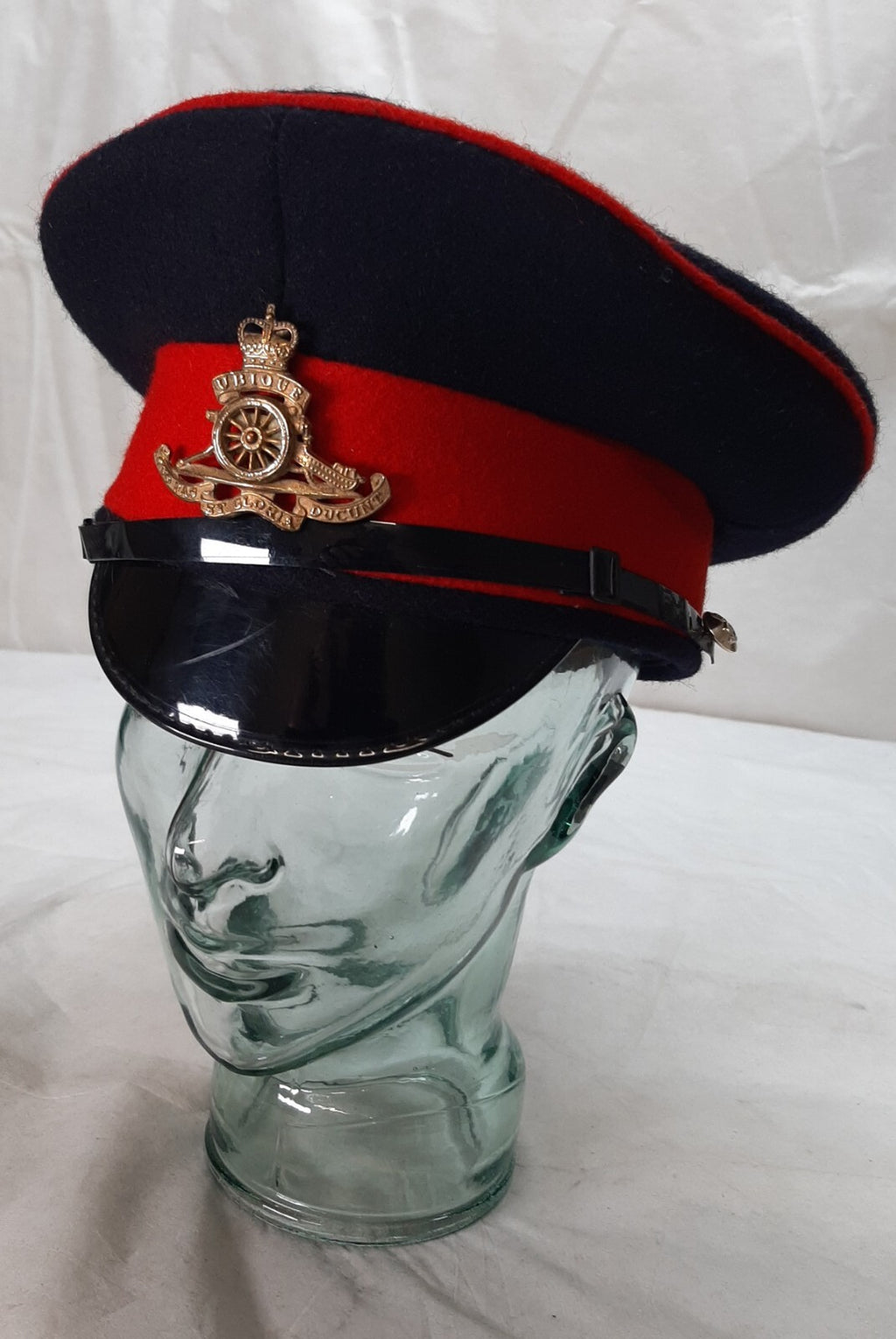 No1 Dress Hat British Army With Royal Artillery Insignia Short Peak 56cm