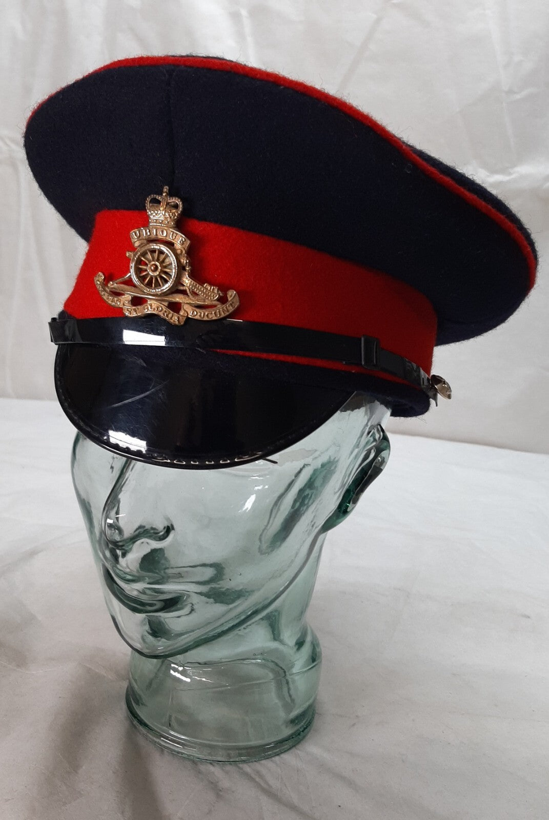 No1 Dress Hat British Army With Royal Artillery Insignia Short Peak 56cm