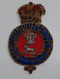 Vintage Queen's Own Hussars Insignia Hand Embroidered British Army Cap Badge