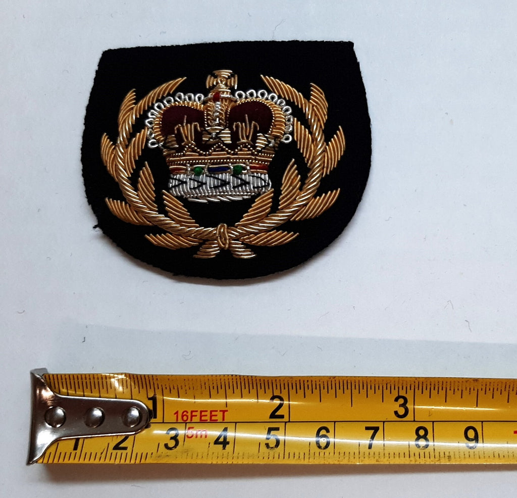 No1 Badge RQMS on Black British Hand Embroidered Insignia Arm Patch