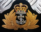 Genuine British Royal Navy Officers / CPO / PO Peaked Dress Cap/Hat - All sizes