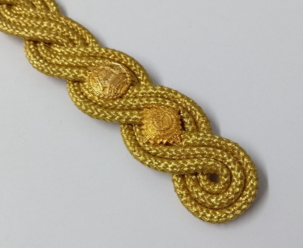 Lt Colonel Shoulder Cords Ceremonial Wire Cord Shoulder Epaulettes & Rank Pips