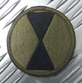 US USA 7th Infantry Divison Embroidered Insignia Sew on Badge