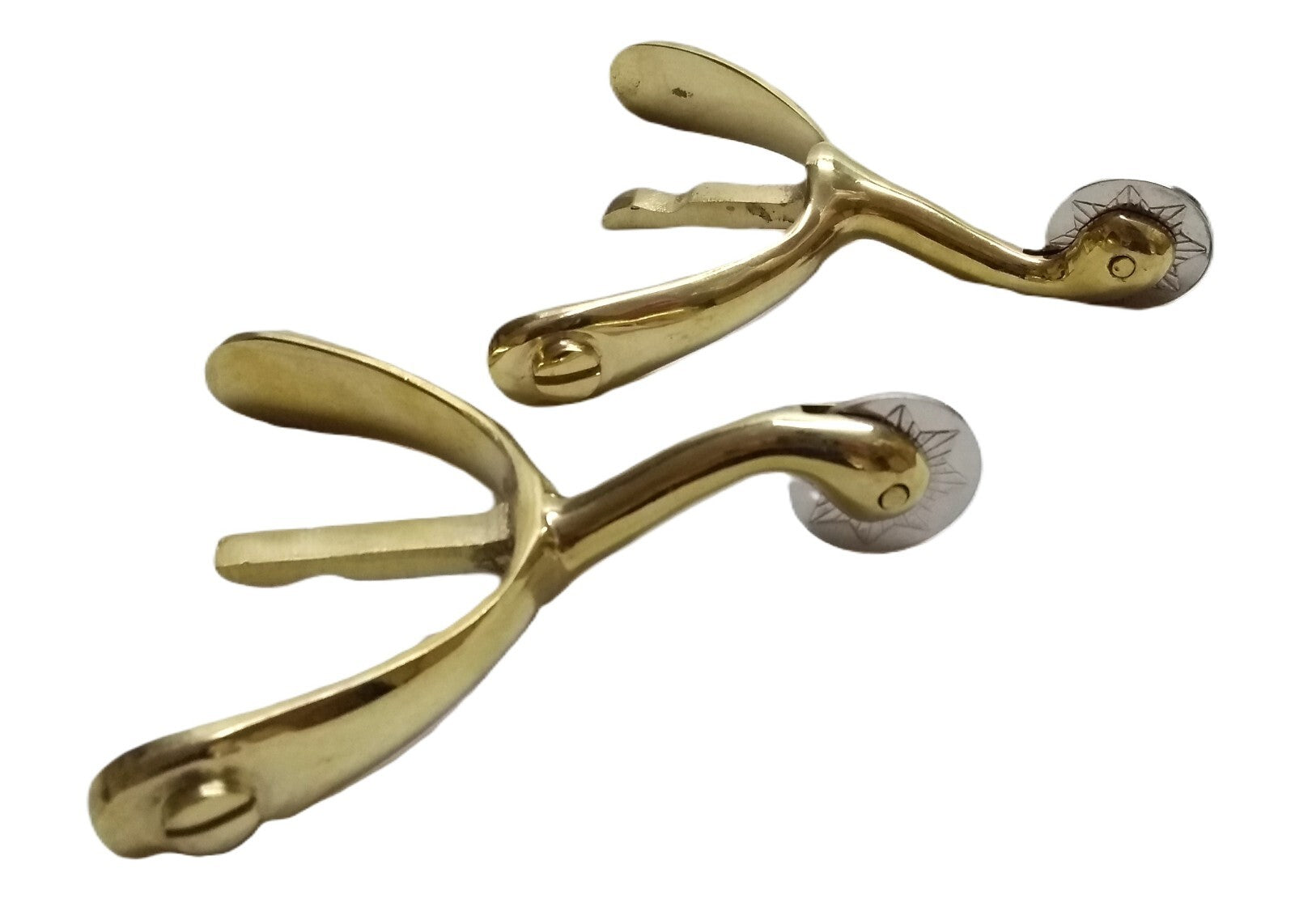 Swan Neck Spurs Short British Army / Officers Boots Brass / Gold Finish