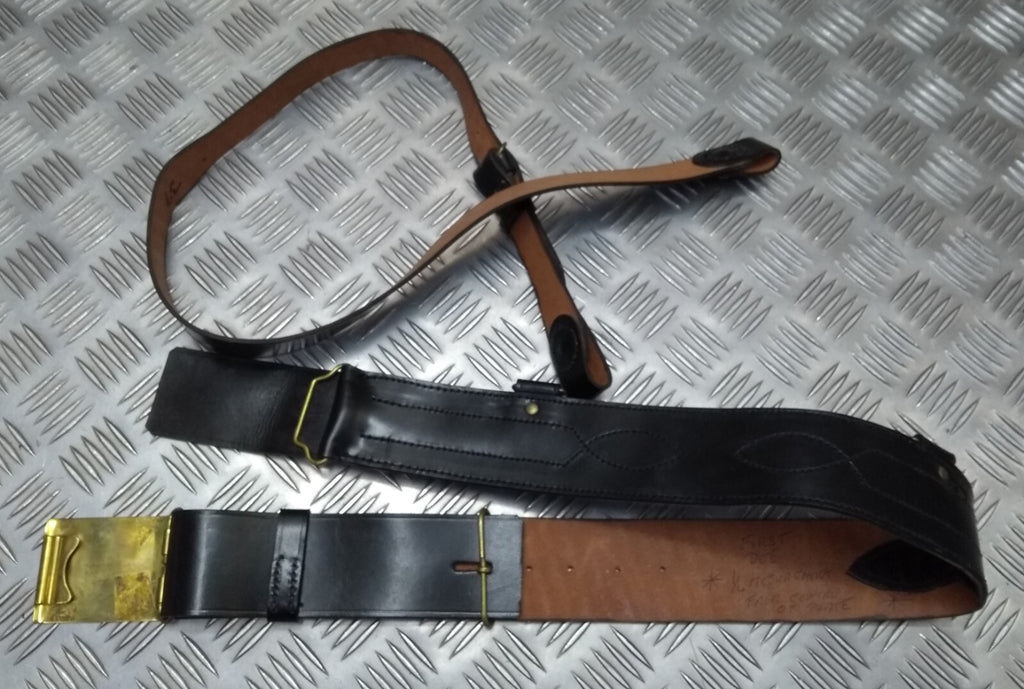 Leather Sam Browne Belt & Cross Straps With Plate Buckle Hobson & Sons Sample