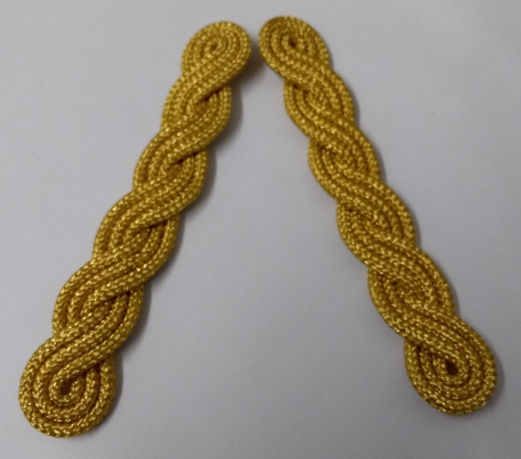 Gold Cords Shoulder British Made Army Issue no Rank Insignia Ceremonial