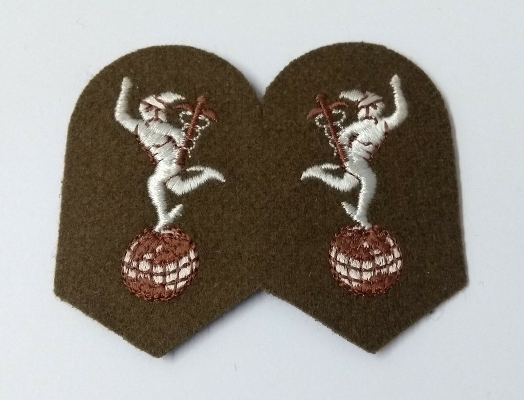 No2 FAD Dress Royal Corps of Signals Style Insignia Collar Sew on Patches
