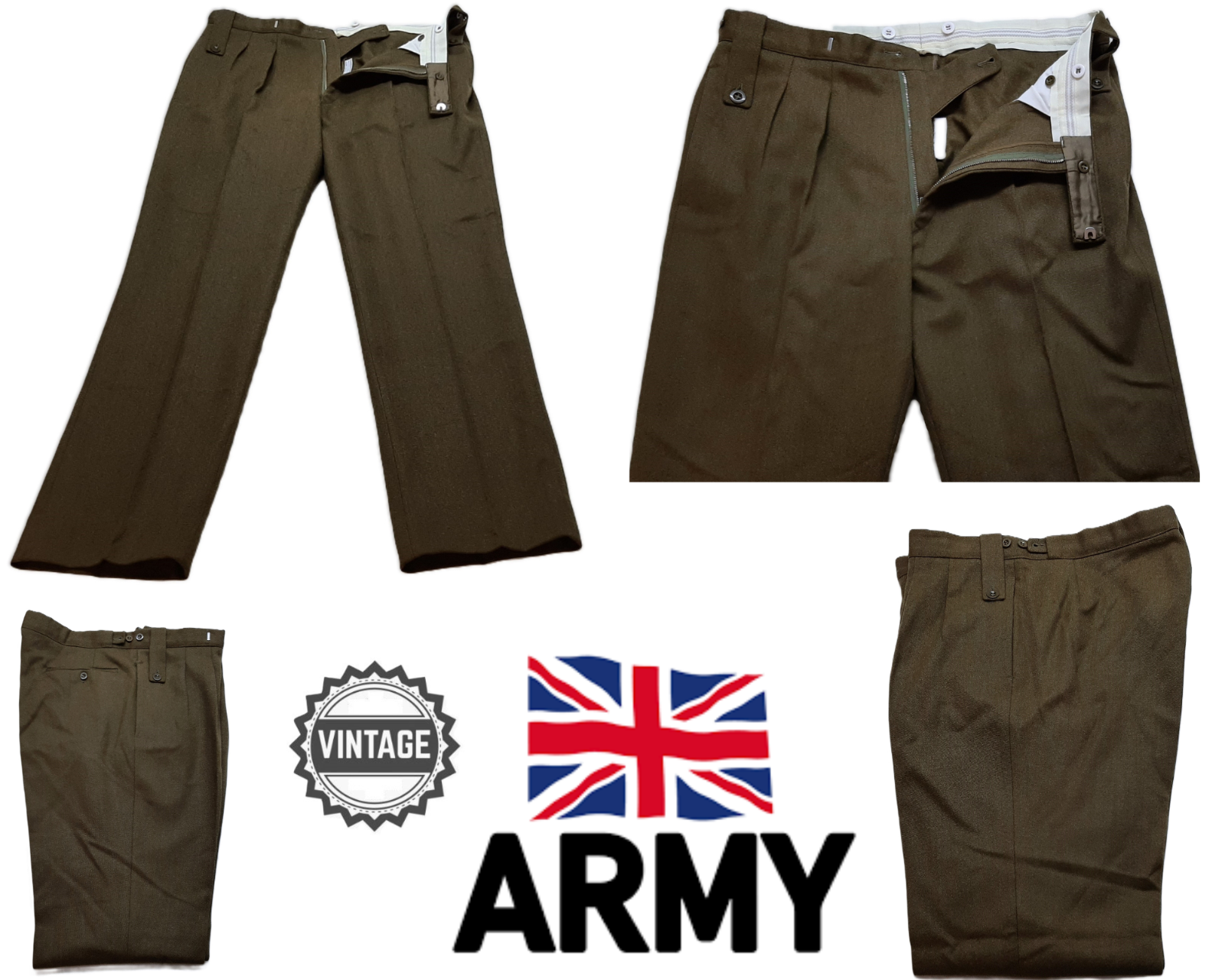 No2 Officer's Trousers British Army Old Pattern Number Two Uniform Dress W37"